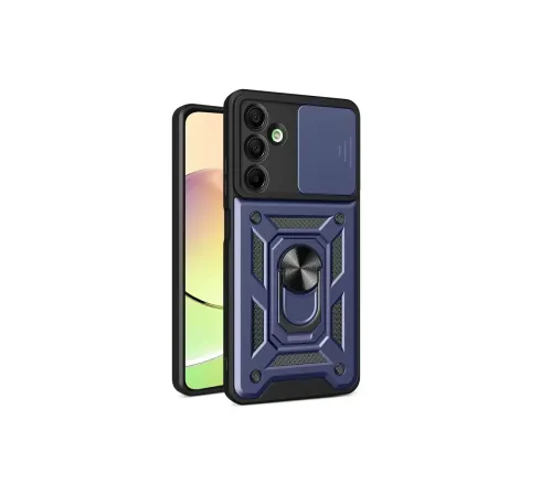 Samsung Galaxy A16 5G Kılıf Pars Lens Yüzüklü Silikon - Lacivert