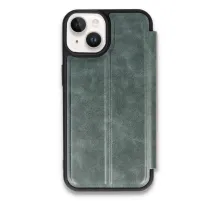 Apple iPhone 14 Kılıf Flip Cover - Koyu Yeşil