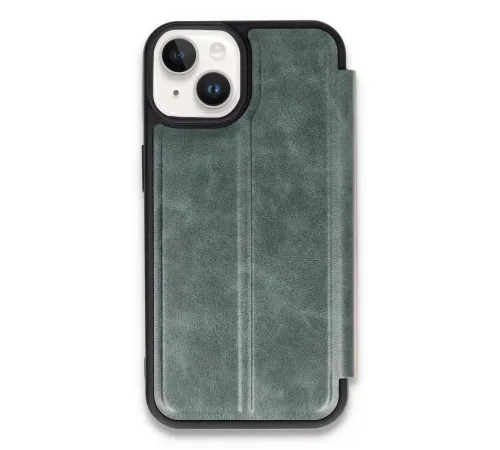Apple iPhone 14 Kılıf Flip Cover - Koyu Yeşil