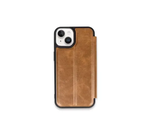 Apple iPhone 15 Kılıf Flip Cover - Taba