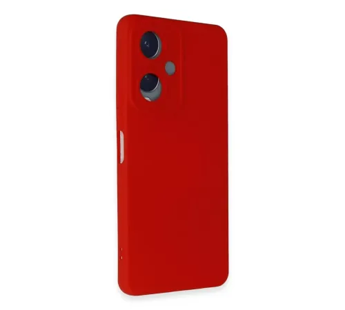 Vivo Y17S Kılıf Nano içi Kadife Silikon - Kırmızı