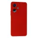 Vivo Y17S Kılıf Nano içi Kadife Silikon - Kırmızı
