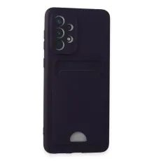 Samsung Galaxy A33 5G Kılıf Kelvin Kartvizitli Silikon - Derin Mor