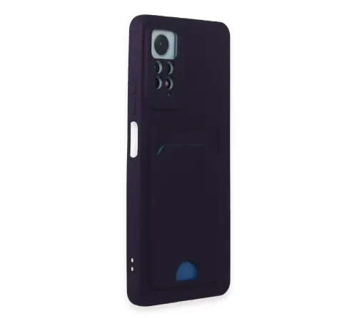 Xiaomi Redmi Note 11 Pro Kılıf Kelvin Kartvizitli Silikon - Derin Mor