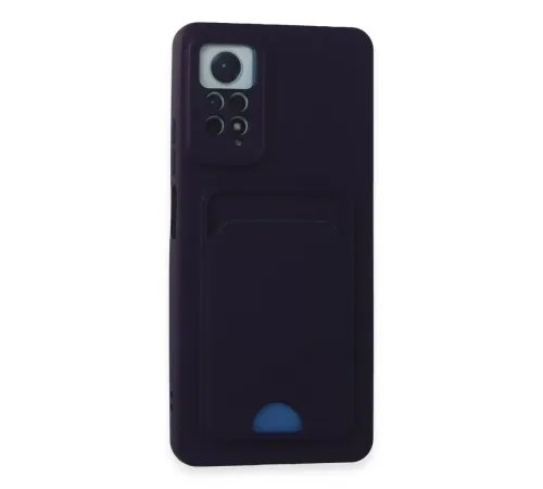Xiaomi Redmi Note 11 Pro Kılıf Kelvin Kartvizitli Silikon - Derin Mor
