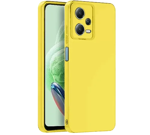 Redmi Note 12 Pro 5G Kılıf Nano içi Kadife Silikon - Sarı