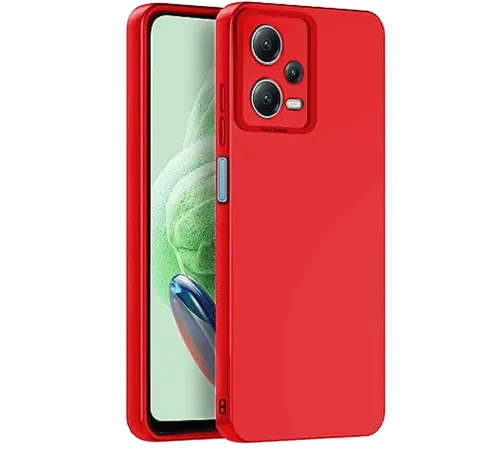 Redmi Note 12 Pro 5G Kılıf Nano içi Kadife Silikon - Kırmızı