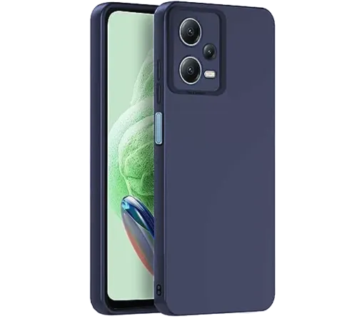 Redmi Note 12 Pro 5G Kılıf Nano içi Kadife Silikon - Lacivert