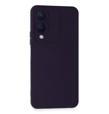 Vivo Y17S Kılıf Nano içi Kadife Silikon - Mor