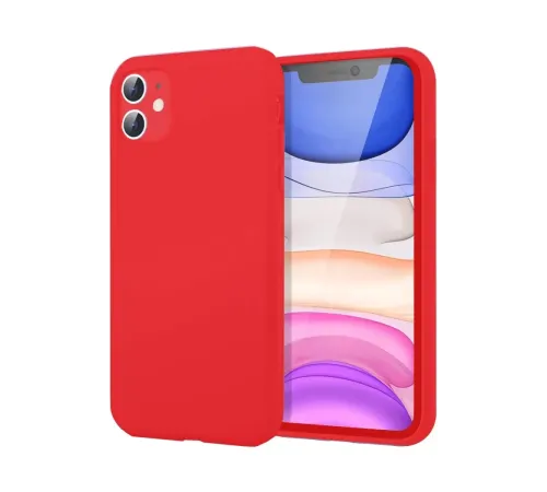 Apple iPhone 11 Kılıf First Silikon - Kırmızı