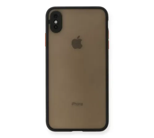 Apple iPhone XS Max Kılıf Montreal Silikon Kapak - Siyah