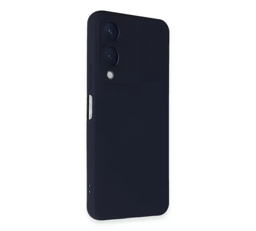 Vivo Y17S Kılıf Nano içi Kadife Silikon - Lacivert