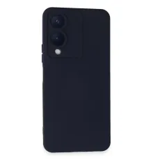 Vivo Y17S Kılıf Nano içi Kadife Silikon - Lacivert