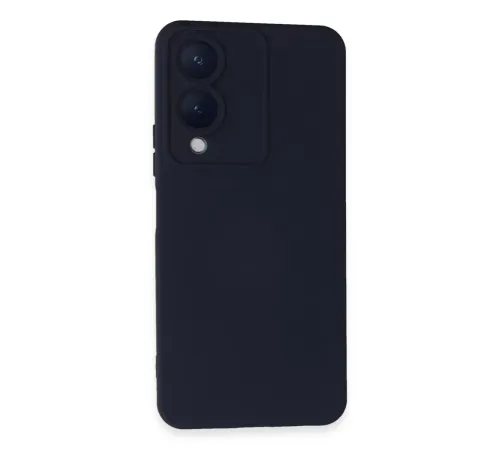 Vivo Y17S Kılıf Nano içi Kadife Silikon - Lacivert