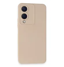 Vivo Y17S Kılıf Nano içi Kadife Silikon - Pudra