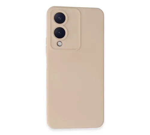 Vivo Y17S Kılıf Nano içi Kadife Silikon - Pudra