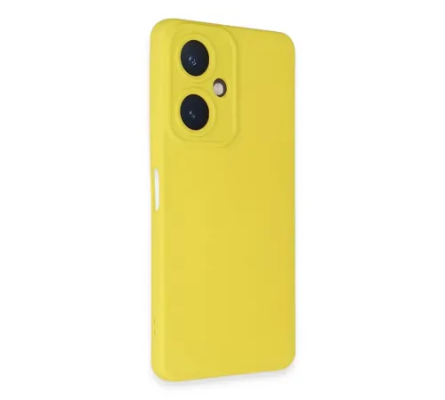 Vivo Y27 Kılıf Nano içi Kadife Silikon - Sarı