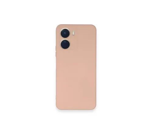 Vivo Y16 Kılıf Nano içi Kadife Silikon - Pudra