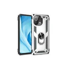 Xiaomi Mİ 11 Lite Kılıf Sofya Yüzüklü Silikon Kapak - Gümüş