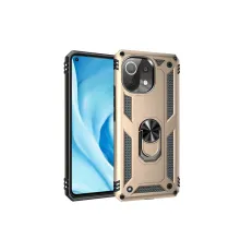 Xiaomi Mİ 11 Lite Kılıf Sofya Yüzüklü Silikon Kapak - Gold