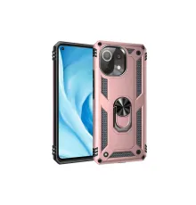 Xiaomi Mİ 11 Lite Kılıf Sofya Yüzüklü Silikon Kapak - Rose