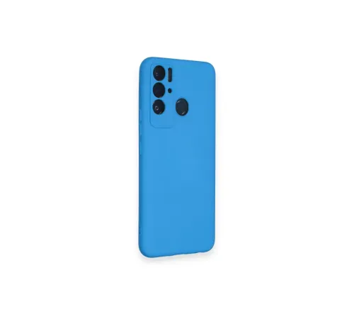 Tecno Pova Neo Kılıf Nano içi Kadife Silikon - Mavi