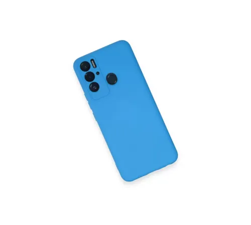 Tecno Pova Neo Kılıf Nano içi Kadife Silikon - Mavi
