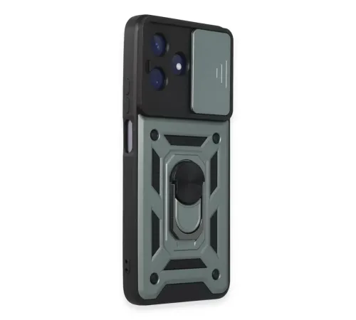 Realme C53 Kılıf Pars Lens Yüzüklü Silikon - Yeşil