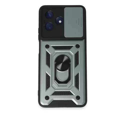 Realme C53 Kılıf Pars Lens Yüzüklü Silikon - Yeşil