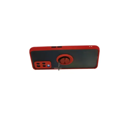 A54 4G Kılıf Montreal Yüzüklü Silikon Kapak - Kırmızı