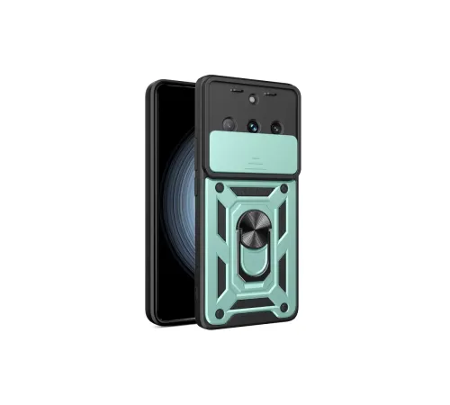 Realme 11 Pro Kılıf Pars Lens Yüzüklü Silikon - Yeşil