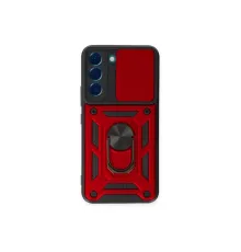 Samsung Galaxy S23 Kılıf Pars Lens Yüzüklü Silikon - Kırmızı