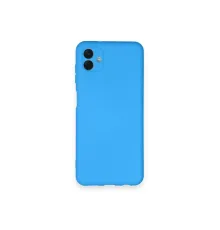 Samsung Galaxy A04 Kılıf Nano içi Kadife Silikon - Mavi