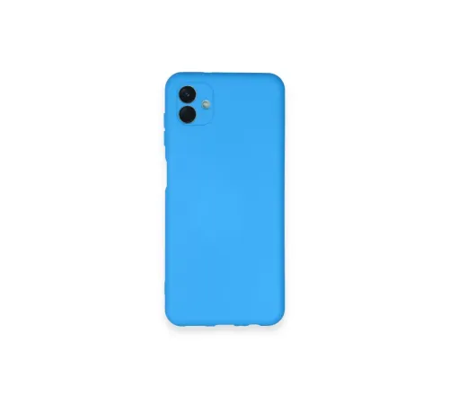 Samsung Galaxy A04 Kılıf Nano içi Kadife Silikon - Mavi