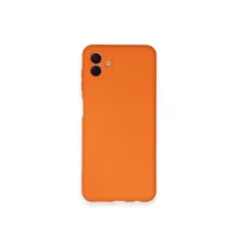 Samsung Galaxy A04 Kılıf Nano içi Kadife Silikon - Turuncu