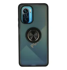 Xiaomi Redmi K40 Kılıf Montreal Yüzüklü Silikon Kapak - Siyah