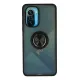 Xiaomi Redmi K40 Kılıf Montreal Yüzüklü Silikon Kapak - Siyah