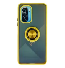 Xiaomi Redmi K40 Kılıf Montreal Yüzüklü Silikon Kapak - Sarı