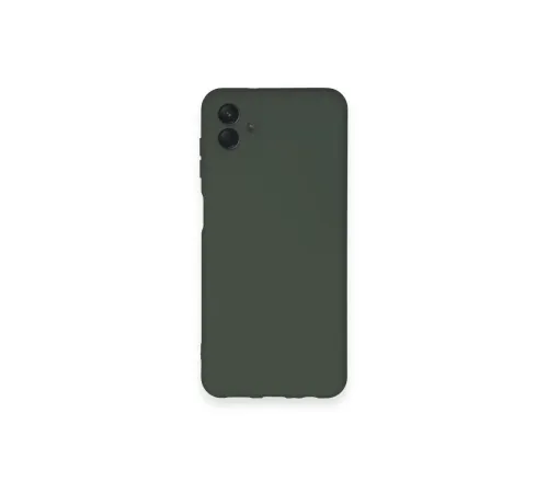 Samsung Galaxy A04 Kılıf Nano içi Kadife Silikon - Koyu Yeşil