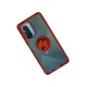Xiaomi Redmi K40 Kılıf Montreal Yüzüklü Silikon Kapak - Kırmızı