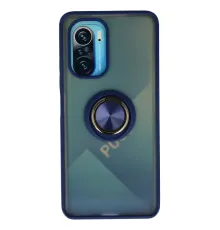 Xiaomi Redmi K40 Kılıf Montreal Yüzüklü Silikon Kapak - Lacivert