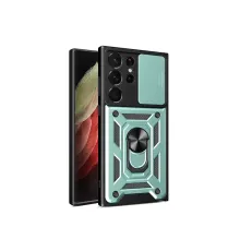 Samsung Galaxy S23 Ultra Kılıf Pars Lens Yüzüklü Silikon - Yeşil