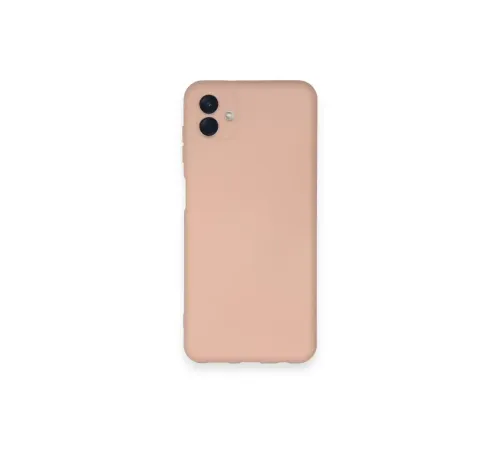 Samsung Galaxy A04 Kılıf Nano içi Kadife Silikon - Pudra