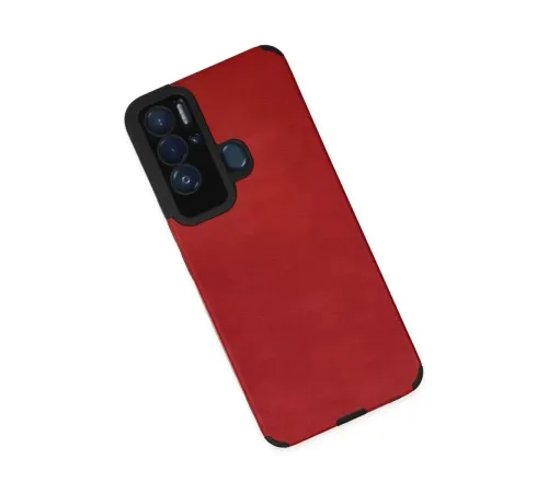 Tecno Pova Neo Kılıf Loop Deri Silikon - Kırmızı