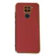 Xiaomi Redmi Note 9 Kılıf Volet Silikon - Kırmızı