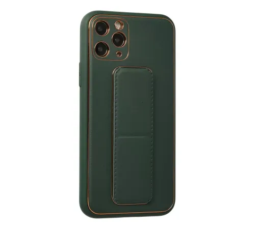 Apple iPhone 11 Pro Kılıf Coco Deri Standlı Kapak - Yeşil