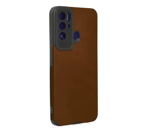 Tecno Pova Neo Kılıf Loop Deri Silikon - Kahverengi