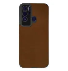 Tecno Pova Neo Kılıf Loop Deri Silikon - Kahverengi