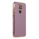 Xiaomi Redmi Note 9 Kılıf Volet Silikon - Mor