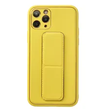 Apple iPhone 11 Pro Kılıf Coco Deri Standlı Kapak - Sarı